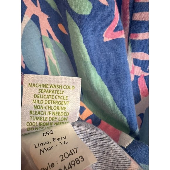 Lilly‎ Pulitzer Out To Sea Pink Blue Sailboat 3/4 Sleeve Dress Size XS - Picture 12 of 12